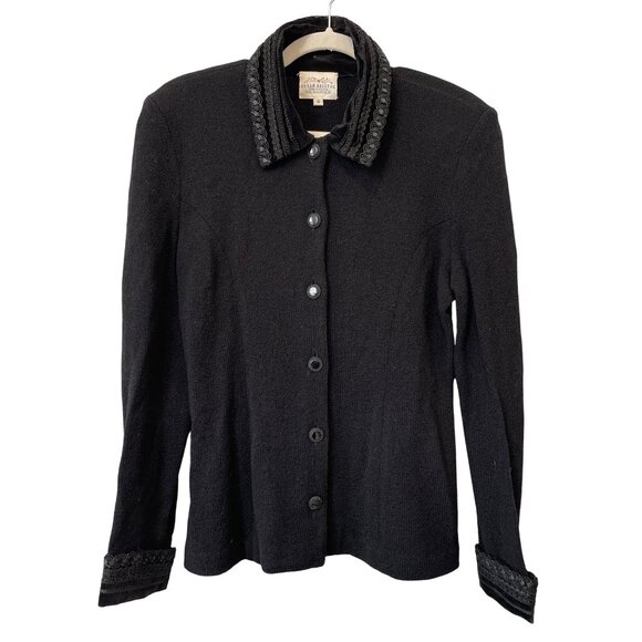 VTG 90s Susan Bristol Cardigan Jacket Size Small Button Front Knit Deadstock NEW - Picture 1 of 7